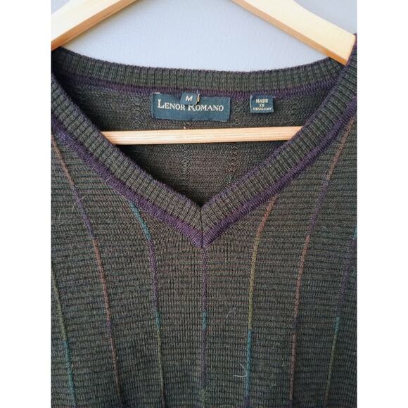 Lenor Romano v-neck sweater 100% extra fine merino wool quiet luxury minimalist - Picture 2 of 11